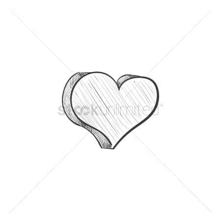 450x450 Free Heart Sketch Stock Vectors Stockunlimited - Heart Sketches