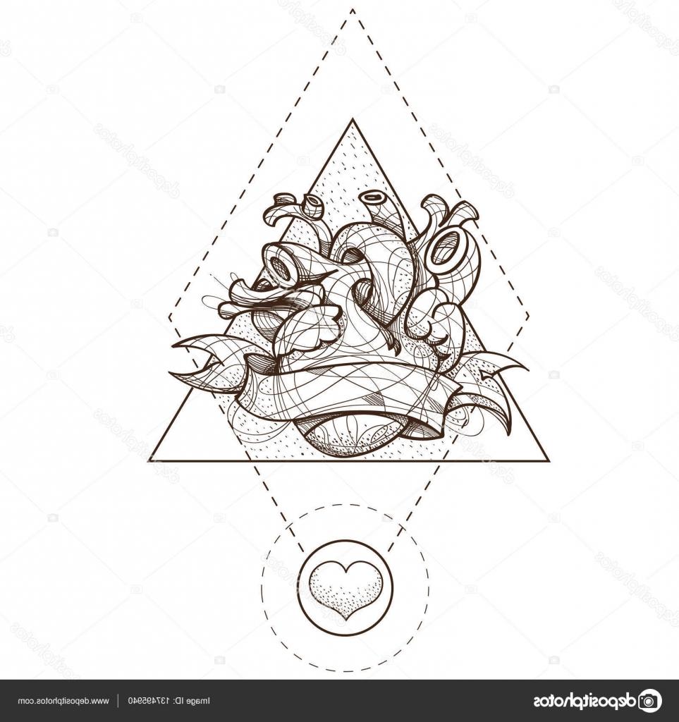 963x1024 Best 15 Stock Illustration Heart Tattoo Sketch Hand Drawing Image - Heart Tattoo Sketch