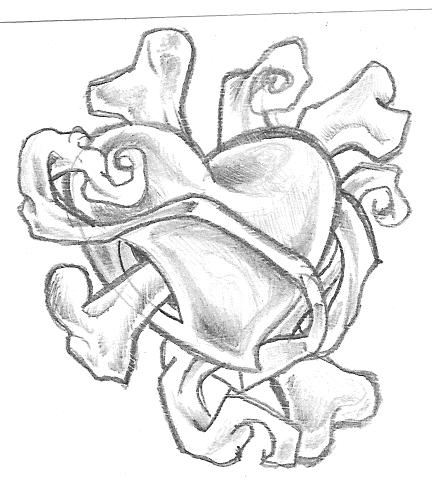 432x480 Cool Tattoo Zone Heart Tattoo Designs Gallery - Heart Tattoo Sketch
