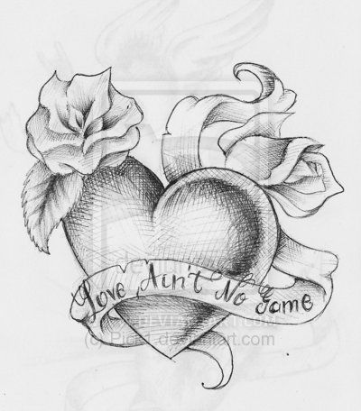 400x456 Pin By Ann Furia On Tattoos Tattoos, Heart Tattoo - Heart Tattoo Sketch