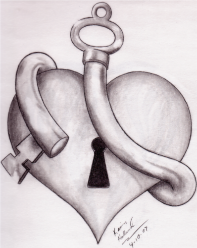 398x500 The Key To My Heart Tattoo Sketch Tattoo Ideas - Heart Tattoo Sketch