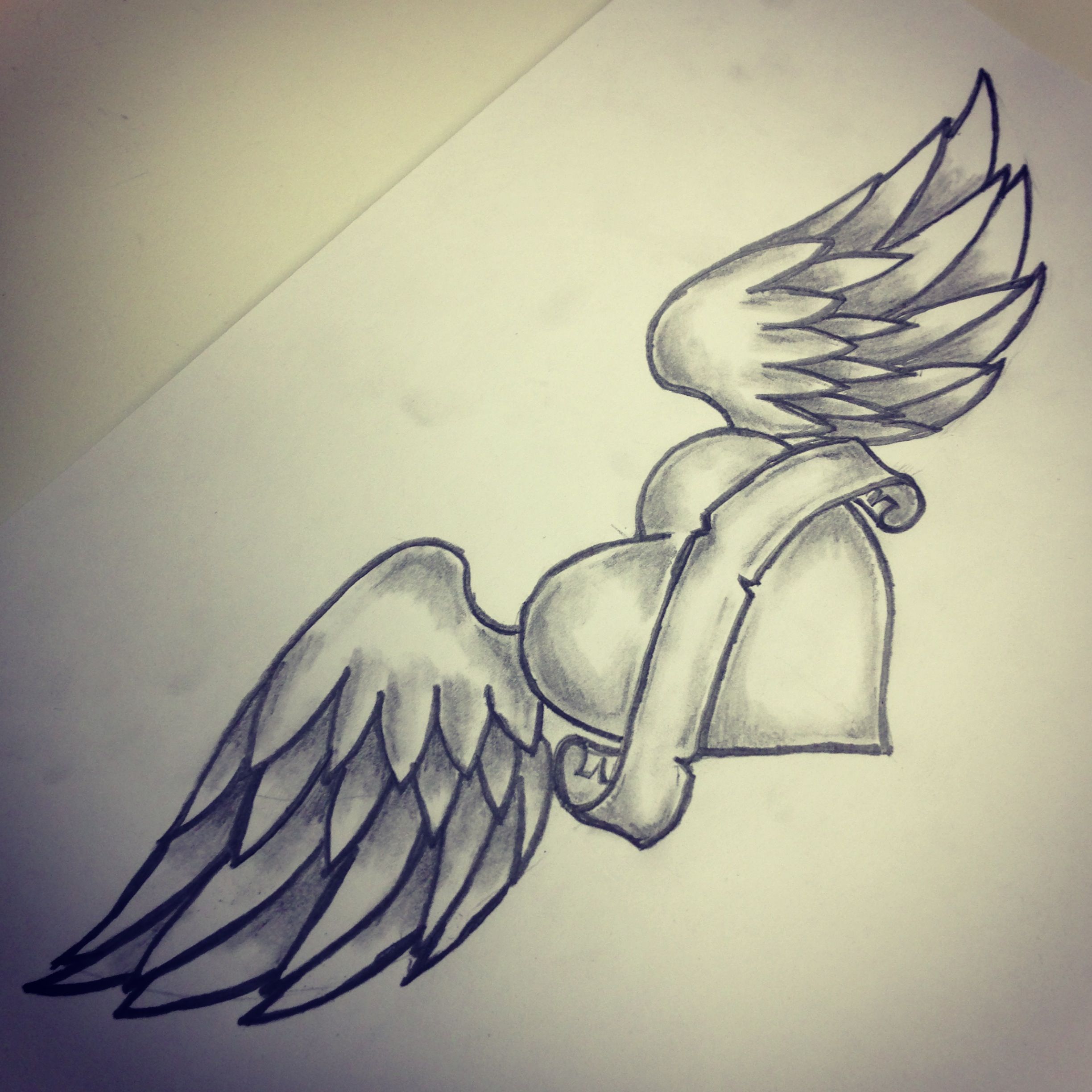 2448x2448 Heart Wings Tattoo Sketch By Tattoo Art Sketches - Heart With Wings Sketch