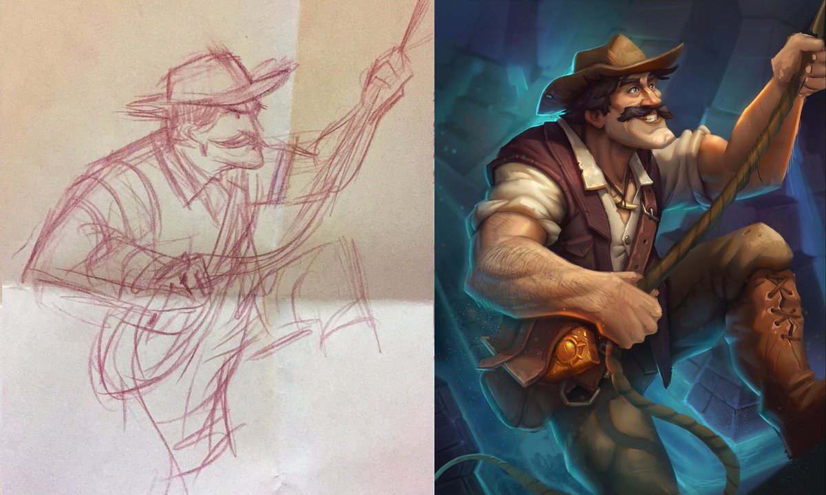 1200x719 Hearthstone Artworks On Twitter Original Sketch For The Art Of - Hearthstone Sketch