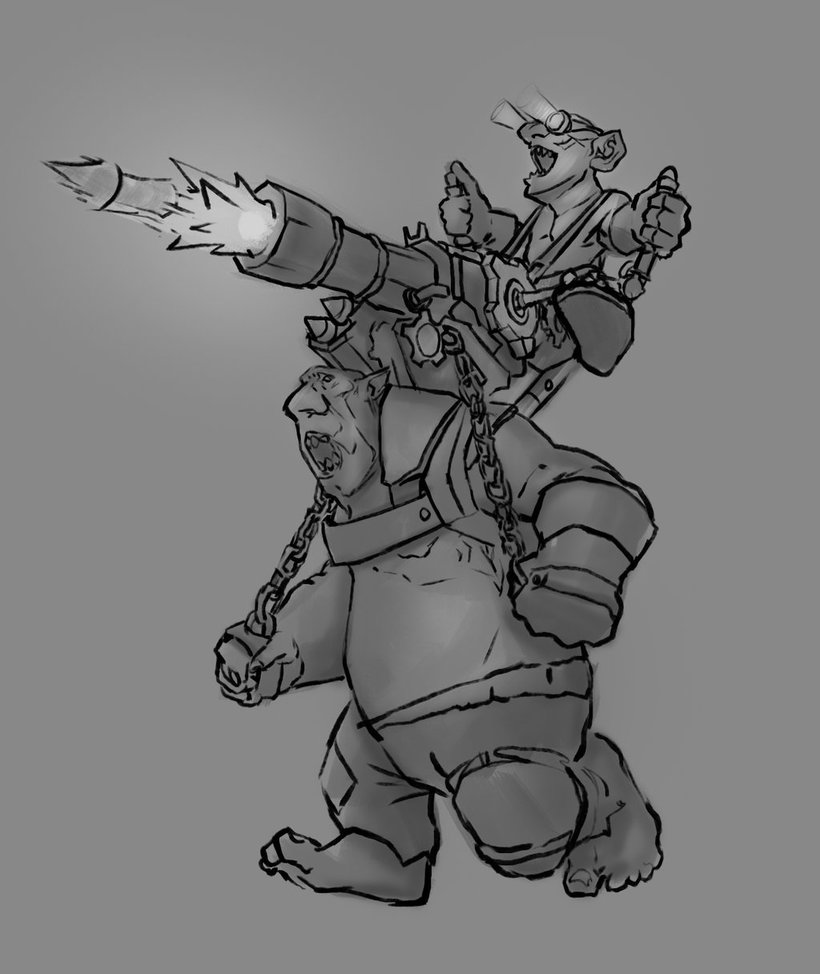820x974 Hobgoblin Rider Sketch Gvg Hearthstone Competition By Jordylakiere - Hearthstone Sketch