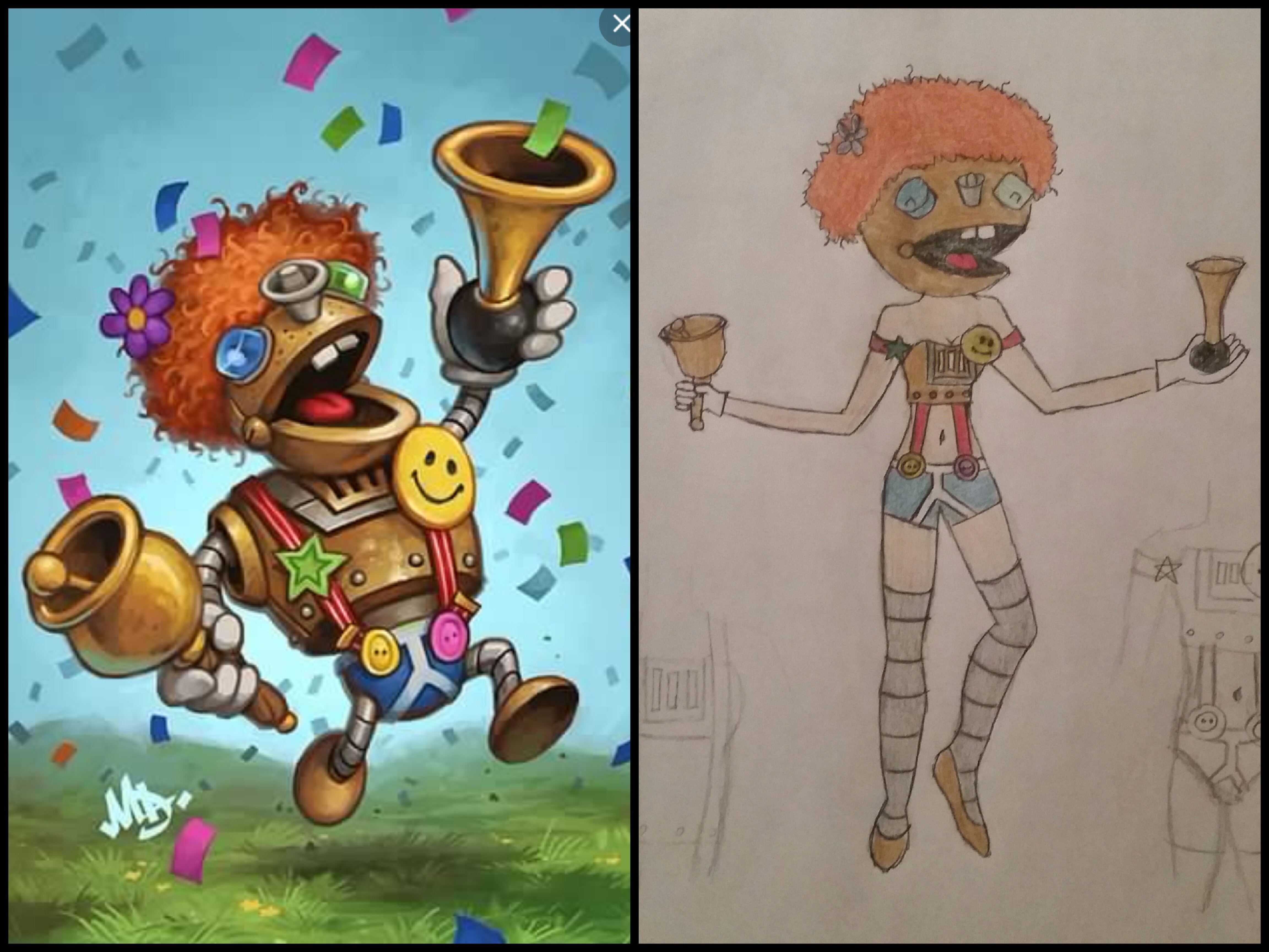 4608x3456 Annoy O Tron Cosplay Concept Sketch From Hearthstone - Hearthstone Sketch