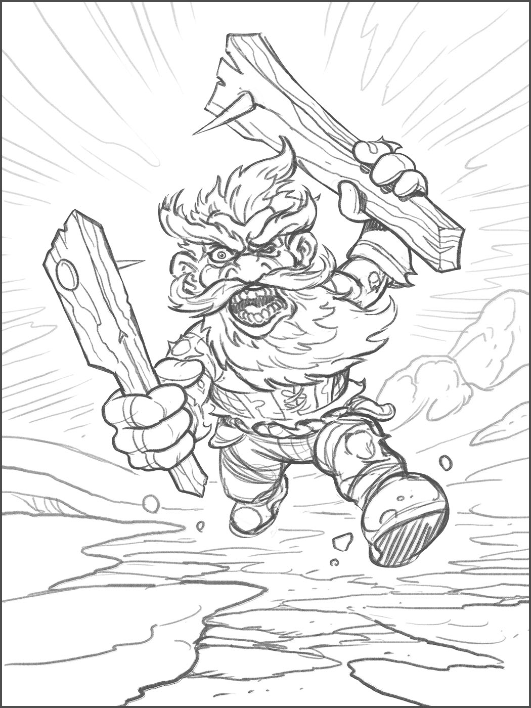 1050x1400 The Art Of Jim Nelson Hearthstone Needy Hunter - Hearthstone Sketch