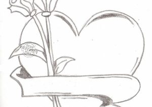 300x210 Pencil Drawing Of Roses And Hearts Pencil Sketches Of Hearts And - Hearts And Roses Sketch