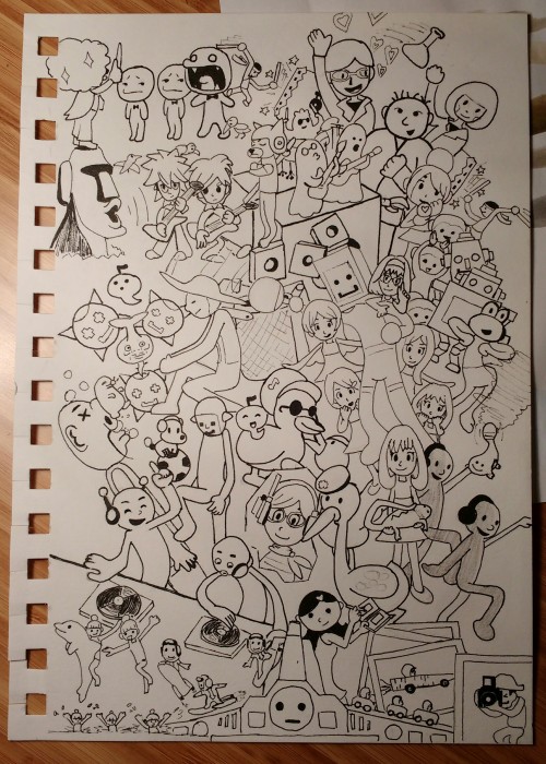 500x700 Rhythm Heaven Drawing Tumblr - Heaven Sketch