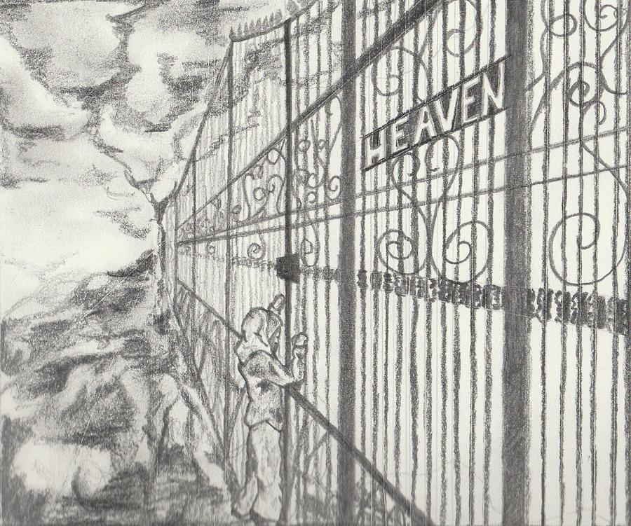 900x751 Gates Of Heaven Drawing By Melissa Sink - Heaven Sketch
