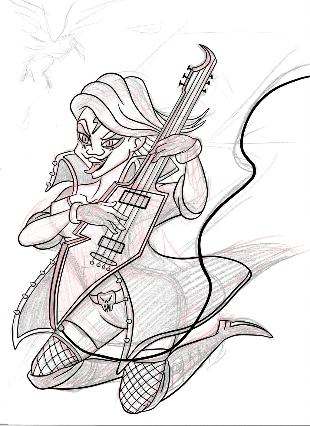 1024x1409 Heavy Metal Girl Sketch By Pineapplepidecd92 - Heavy Metal Sketch