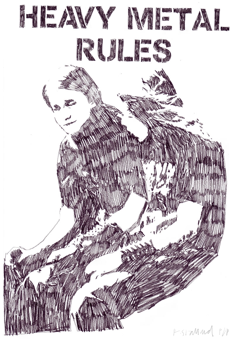 827x1169 Heavy Metal Rules Print Club London - Heavy Metal Sketch