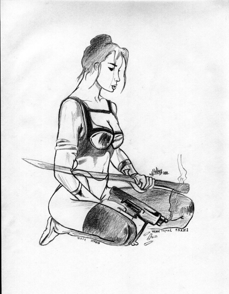 789x1013 Sketch Of Game Heavy Metal By Ragondin - Heavy Metal Sketch