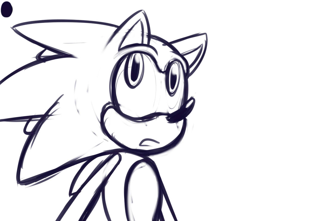 1052x744 Sonic The Hedgehog Sketch By Renee Moonveil - Hedgehog Sketch