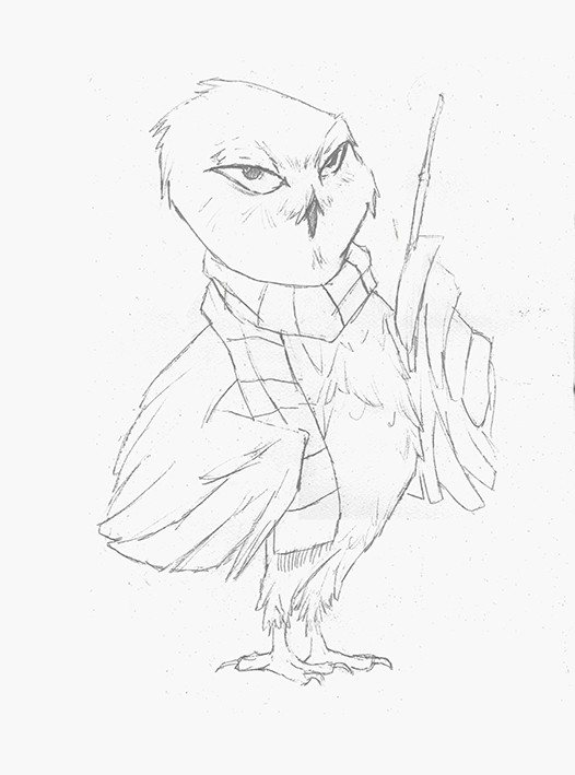 526x709 Efren Cordero - Hedwig Sketch