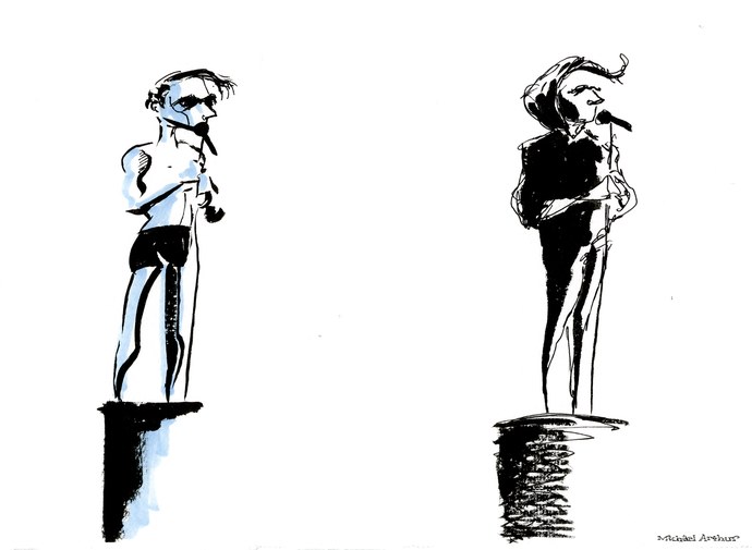 690x505 Sketches From Hedwig And The Angry Inch Vanity Fair - Hedwig Sketch