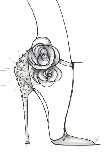 361x526 Ivanka Trump Royal Shoe Sketch High Heels Daily - Heels Sketch