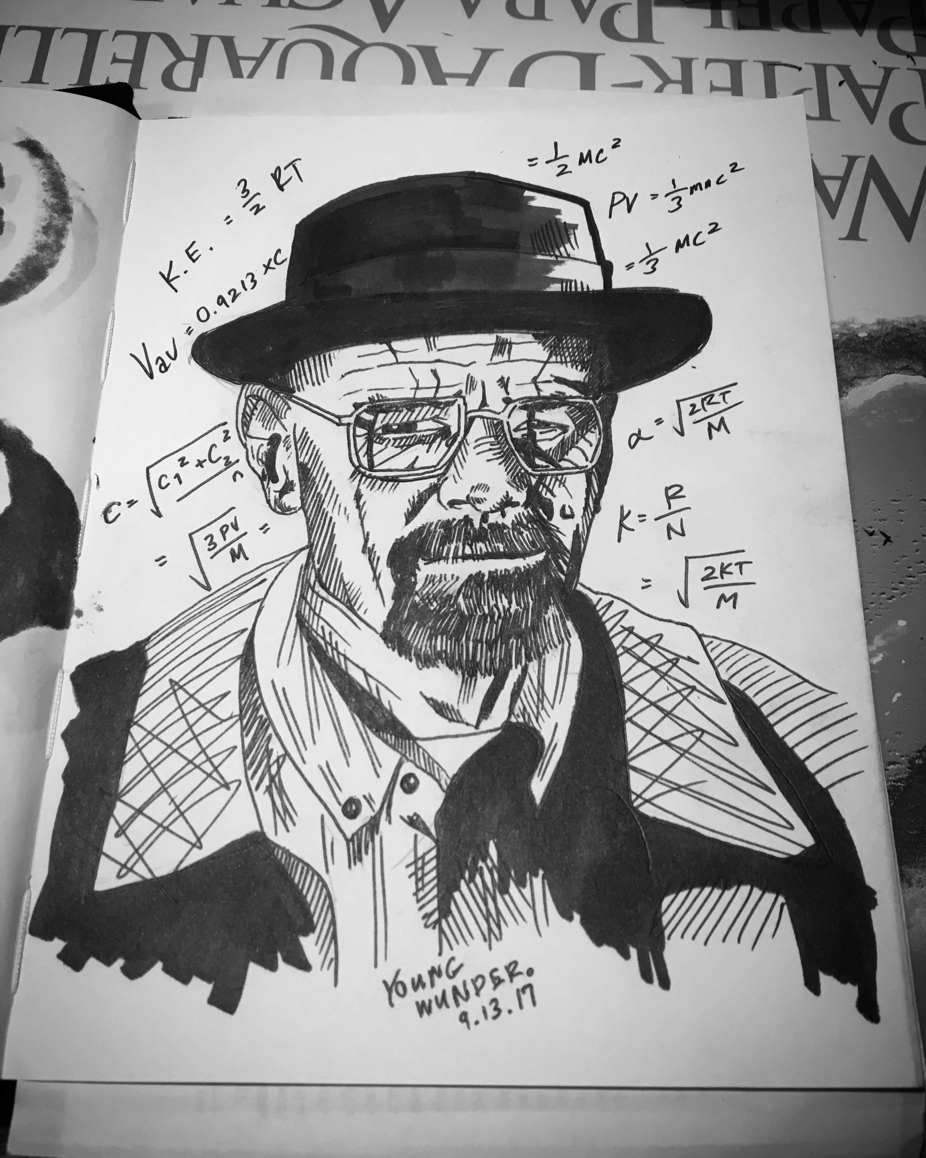3024x3780 I Drew An Amateur Drawing Of Heisenberg Breakingbad - Heisenberg Sketch