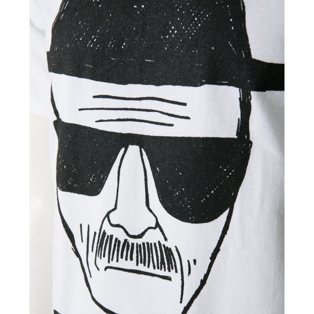 1000x1000 Mens White Heisenberg Sketch Breaking Bad T Shirt - Heisenberg Sketch