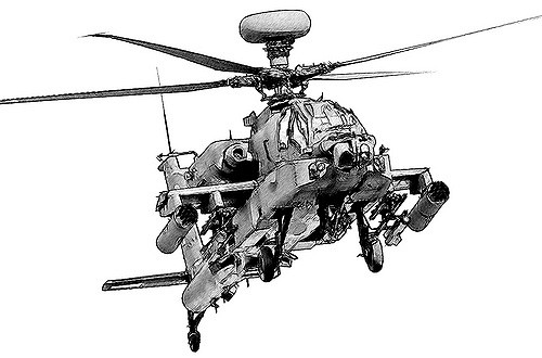 500x330 Helicopter Sketch Ah 64 Apache The Ah 64 Apache Is The - Helicopter Sketch