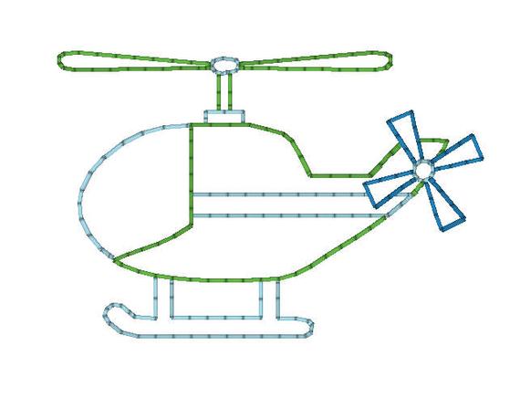 570x436 Sketch Outline Vintage Stitch Helicopter Quick Stitch Etsy - Helicopter Sketch
