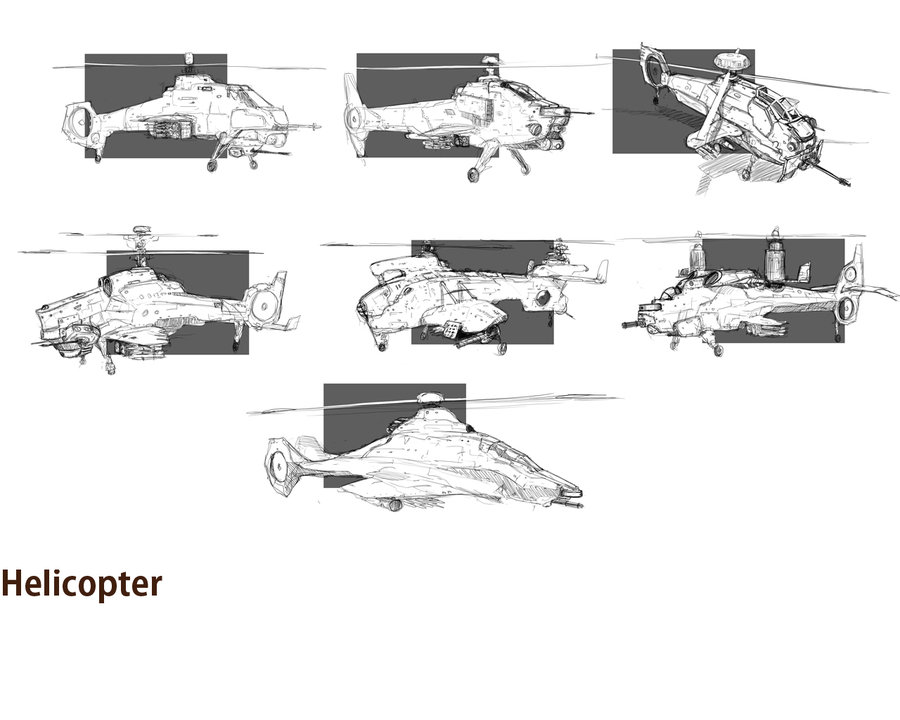 900x720 Helicopter Sketches By Asahisuperdry - Helicopter Sketch