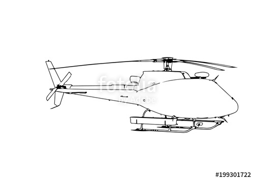500x354 Vector Helicopter Sketch Stock Image And Royalty Free Vector - Helicopter Sketch