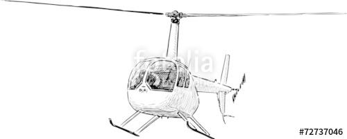 500x201 Helicopter Sketch Stock Image And Royalty Free Vector Files On - Helicopter Sketch Images
