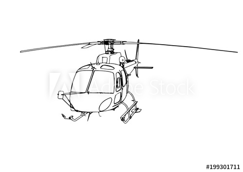 500x354 Vector Helicopter Sketch - Helicopter Sketch Images