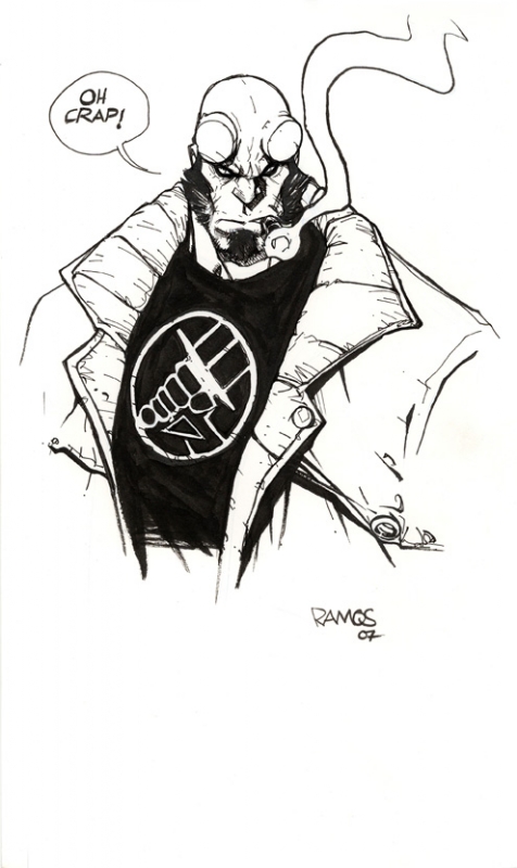 476x800 Hellboy Sketch - Hellboy Sketch