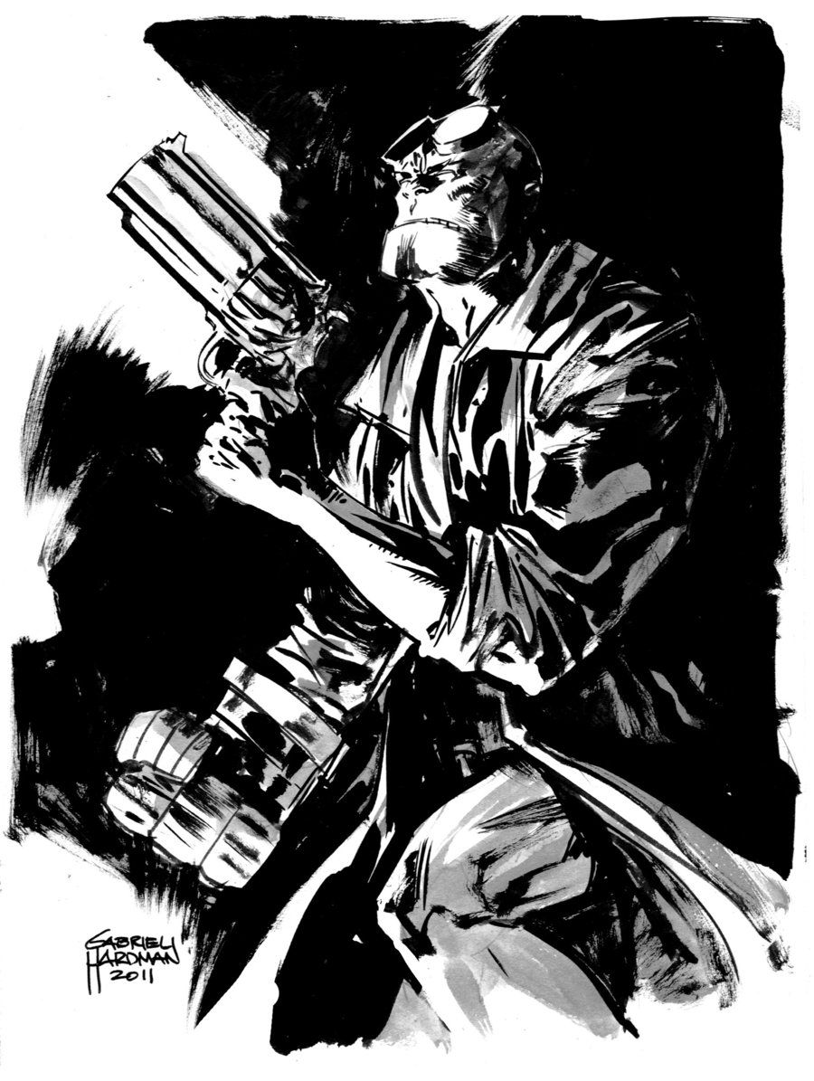 900x1195 Hellboy Sketch 2 By Gabriel Hardman Comic Book - Hellboy Sketch