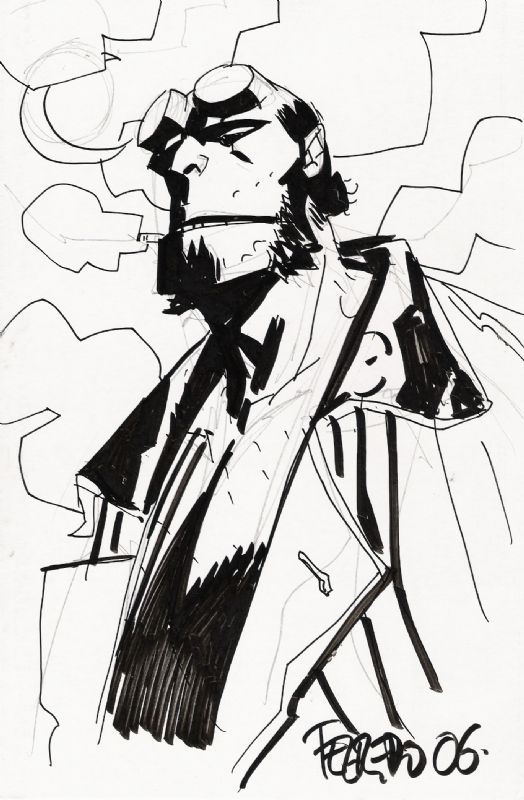 524x800 Hellboy Sketch By Duncan Fegredo Duncan Fegredo - Hellboy Sketch