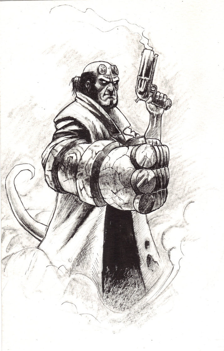 714x1119 Hellboy Sketch By Arminozdic - Hellboy Sketch