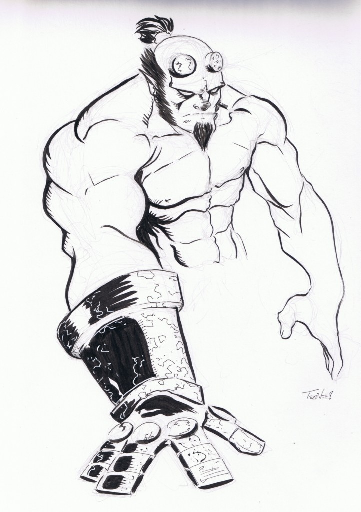 722x1023 The Heroesonline Blog Hellboy Terence - Hellboy Sketch