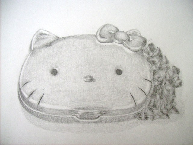 640x480 Hello Kitty Mirror Sketch By Meri Chanyo - Hello Kitty Sketch