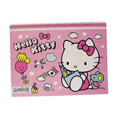 425x425 Hello Kitty Sketch Book, Pad With Character Sticker - Hello Kitty Sketch