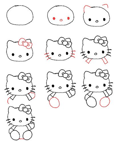 400x500 Draw Hello Kitty Random Hello Kitty, Drawings And - Hello Kitty Sketch