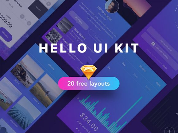 580x435 Hello A Free Ui Kit Sample For Sketch - Hello Sketch