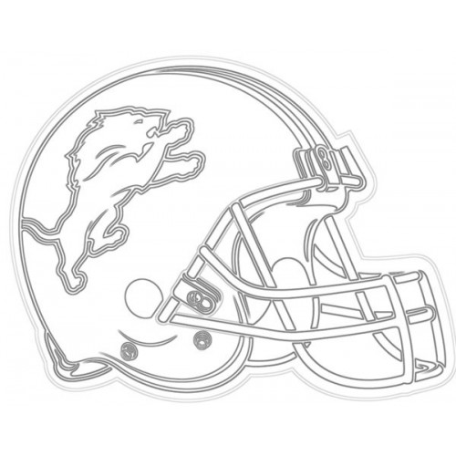 500x500 Detroit Lions Helmet Sketch For Canvas Painting - Helmet Sketch