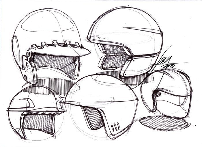 700x509 Helmet Sketch - Helmet Sketch