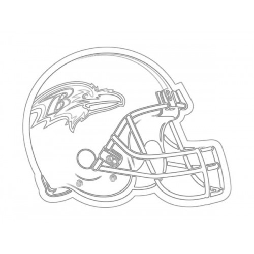 500x500 Baltimore Ravens Helmet Sketch For Canvas Painting - Helmet Sketch