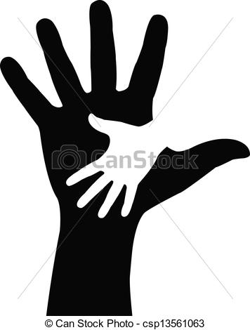 356x470 Vector - Helping Hands Sketch