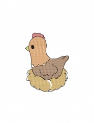 191x250 Hen Sketch Embroidery Design - Hen Sketch