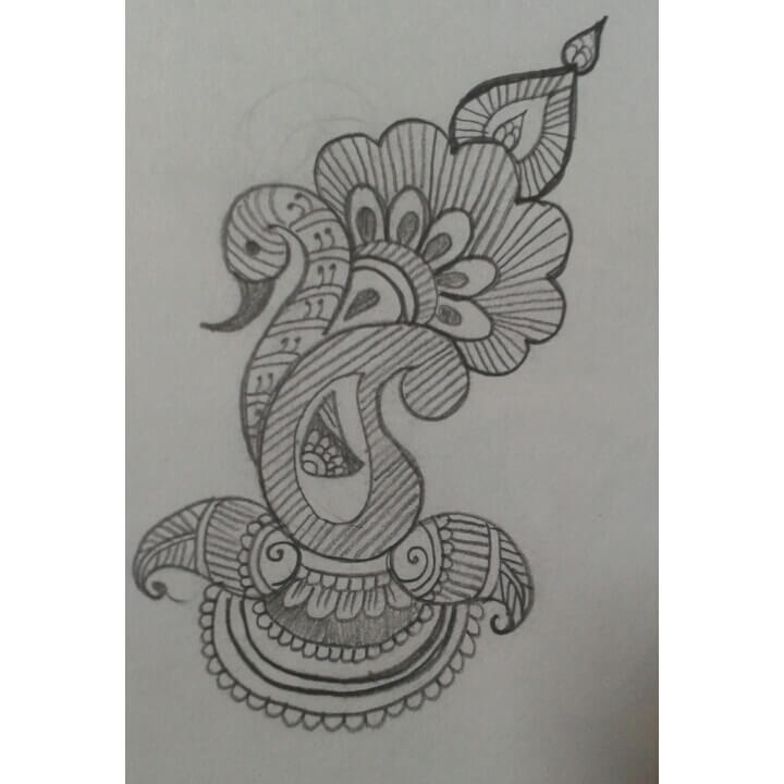 720x720 Pencil Sketch Of Bajuband Henna Mehndi Designs - Henna Designs Sketches