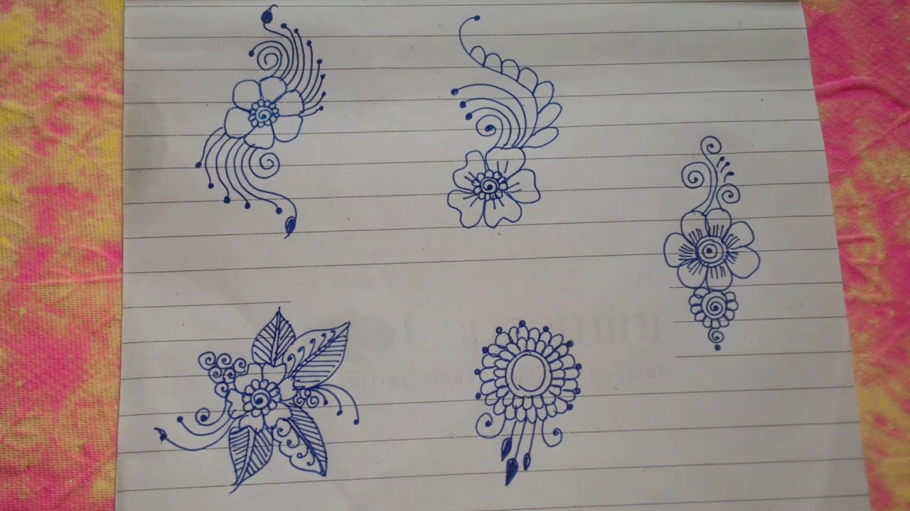 1280x720 My Mehendihenna Sketch Book Part1 Pencil Sketches Mehendi - Henna Sketches