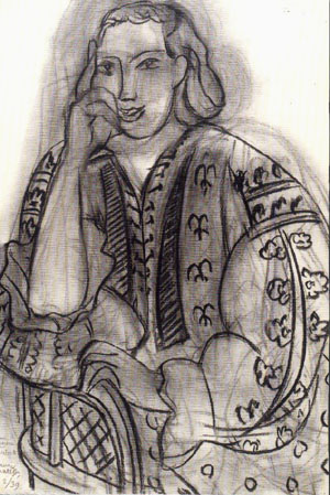 300x449 Henri Matisse Sketch Of A Romanian Blouse - Henri Matisse Sketches