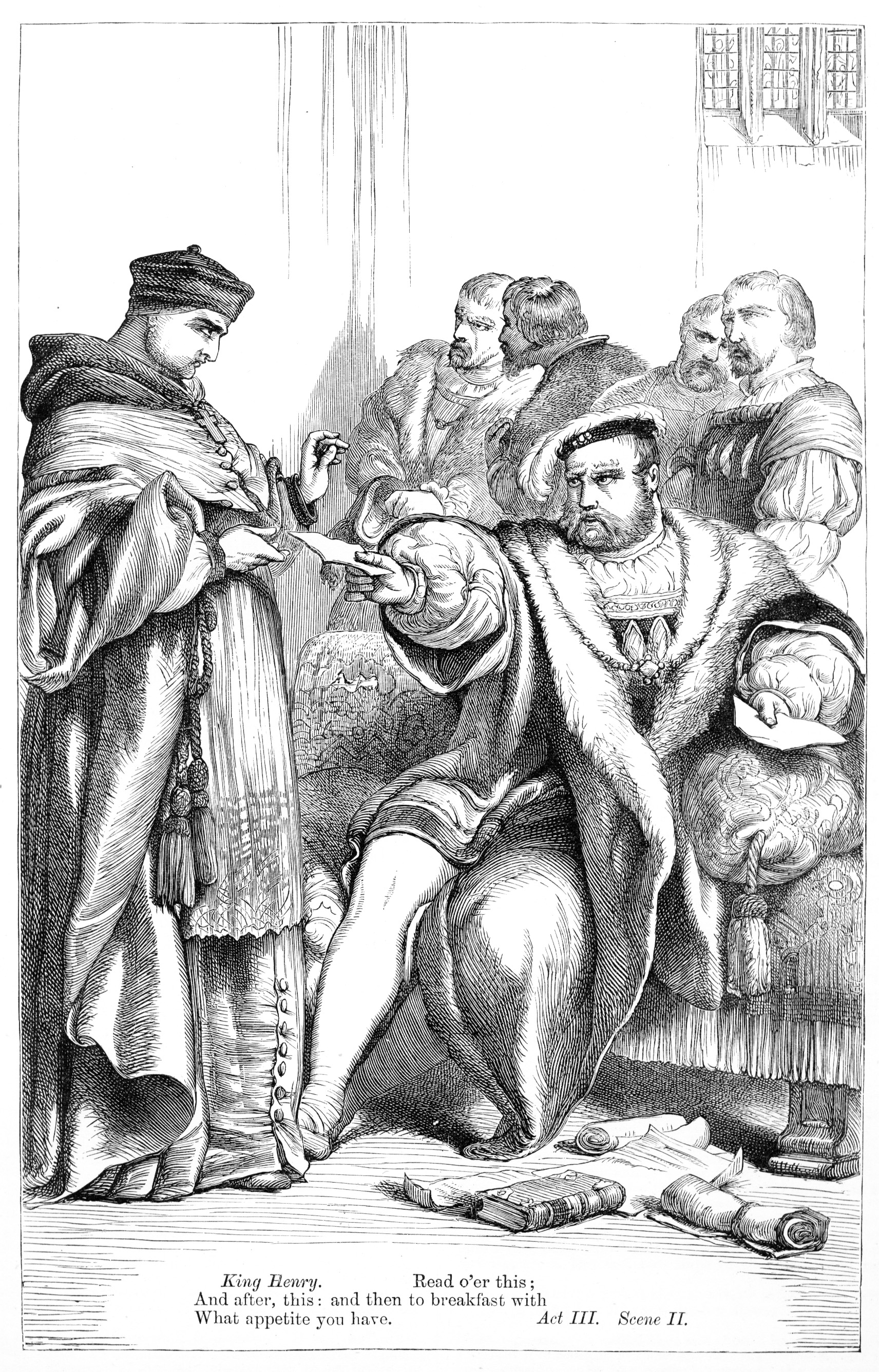 1712x2673 King Henry Viii (Character) Victorian Illustrated Shakespeare - Henry Viii Sketch