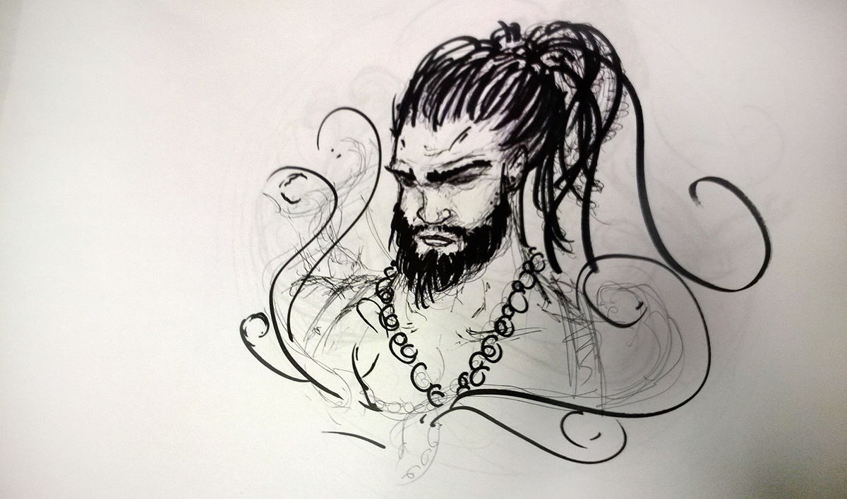 1200x707 Greek God Hephaestus Illustration On Behance - Hephaestus Sketch