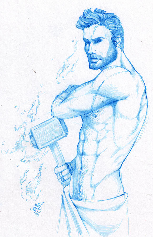 581x900 Modern Gods Hephaestus Drawing By Lydia Kinsey - Hephaestus Sketch