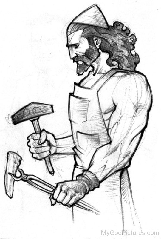 540x800 Sketch Of Hephaestus - Hephaestus Sketch