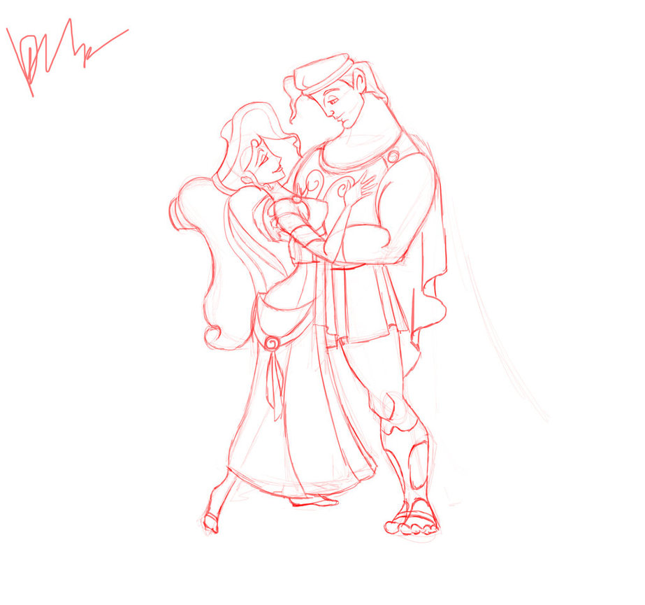 923x865 Hercules And Megara Sketch By Sailormuffin - Hercules Sketch